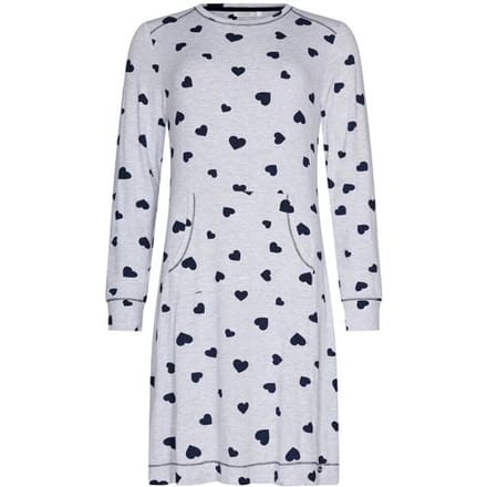 Rebelle - Nachthemd - Silver Frost - Viscose - Hartjes - Grijs - Maat 46
