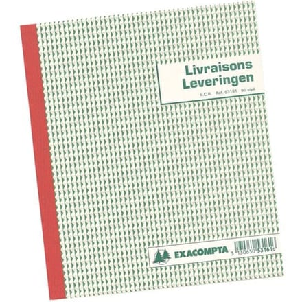 Exacompta leveringen | ft 21 x 18 cm | tripli (50 x 3 vel) | tweetalig (NL/FR)