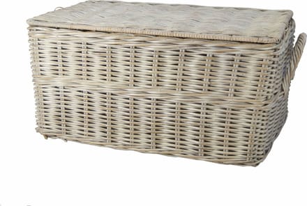 Rotan Opbergmand Wit 85x55x45