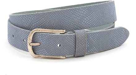 Dames riem bleu - Leren jeans riem 3cm van soepel leder - Leer - Jeans riem - Casual - Maat 100