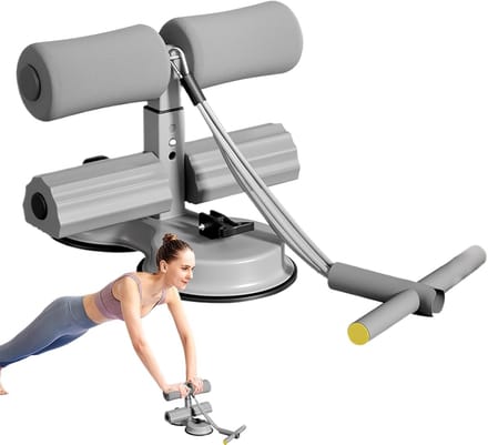 Buiktrainer set - Core trainer - Buikspieren trainen - Sterke zuignap - 27 cm - Grijs