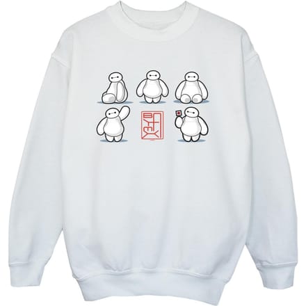 Disney Jongens Big Hero 6 Baymax Veel houdingen Sweatshirt (Wit)