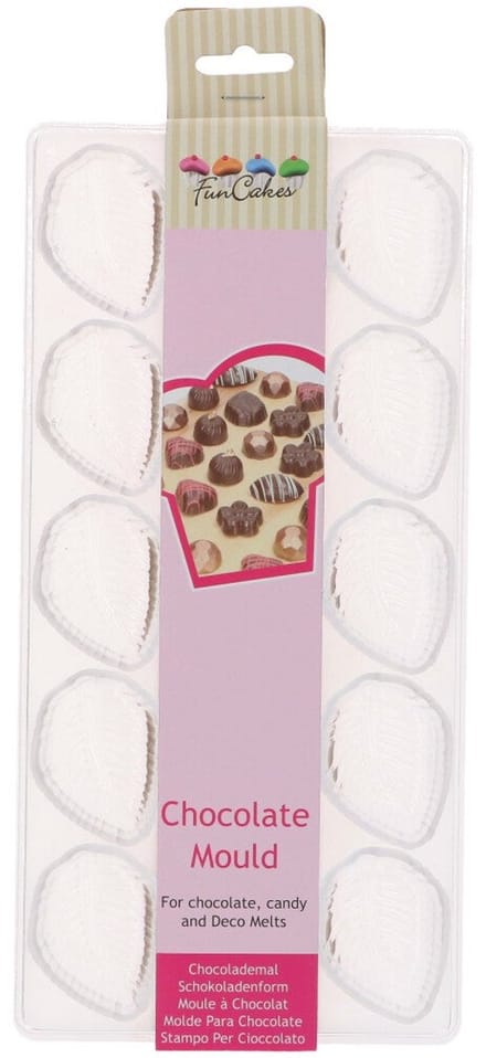 FunCakes Chocolade Mal - Blad - Transparant - Chocoladevorm - Bakvorm Chocolade