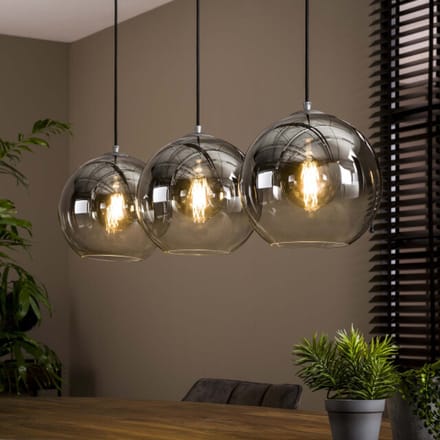 Hoyz Hoyz hanglamp bubble shaded 3 lampen industrieel