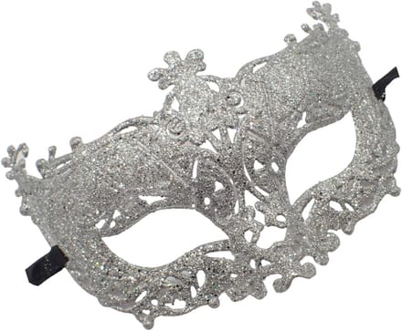 Jumada's - Venetiaans masker - Maskerade - Oogmasker - Gemaskerd bal - Glitter - Zilver