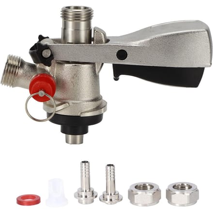 G5/8 S Type Tapbier Fustkoppeling Dispenser met Overdrukklep Huisbrouwsysteem black