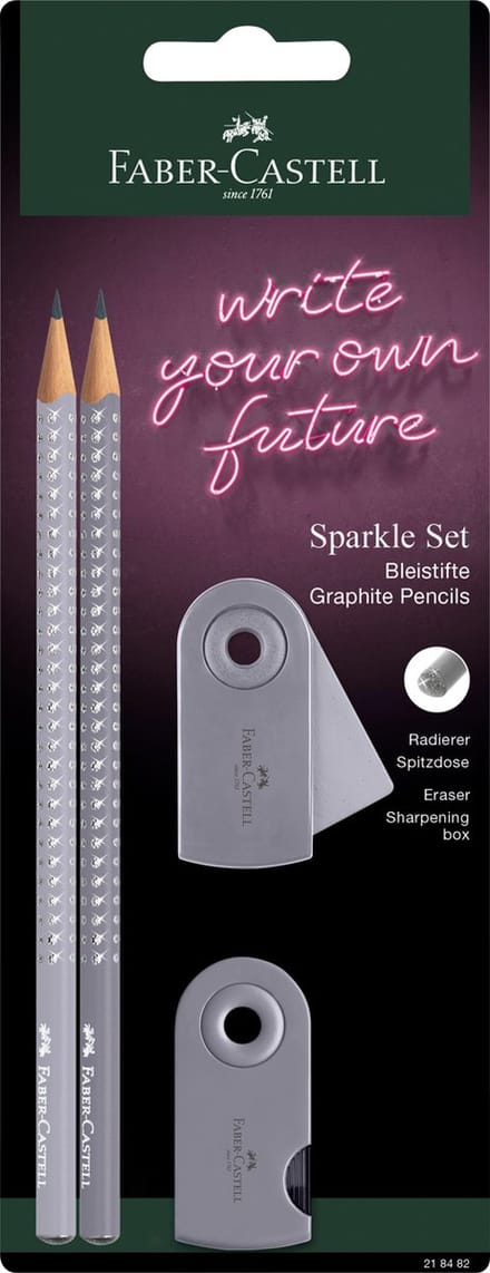 Faber-Castell potlodenset - Sparkle Grip - dapple gray - FC-218482