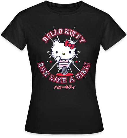 Hello Kitty Run Like A Girl T-Shirt Dames