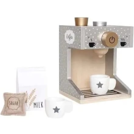 Jabadabado - Houten koffiemachine voor kinderen - Grijs