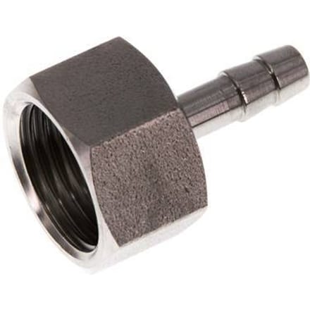G 1/2'' x 6mm RVS Slangpilaar 40 Bar