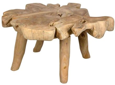 Teakhouten bijzettafel naturel – 90x90x48 cm
