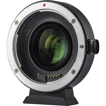 Viltrox EF-EOS M2 autofocus lensvatting adapterring 0,71X brandpuntsafstandsvermenigvuldiger USB-upgrade black