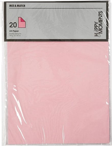 Creotime Structuurpapier 21 X 29,7 Cm 20 Stuks Roze