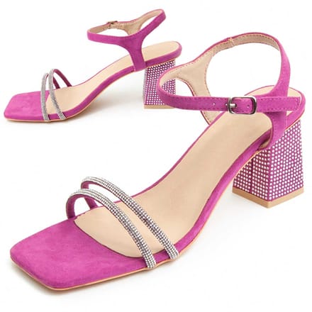 Sandalia Con Tacón Para Mujer.  Montevita  Sanndarey10  90523 41 roze