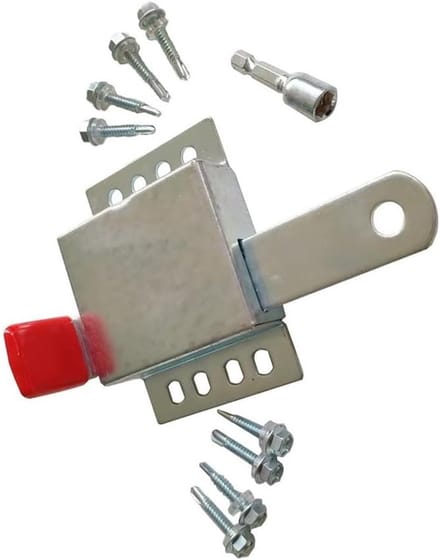 Garagedeurslot - Stalen vergrendeling - Binnenbeveiliging - Robuust ontwerp - 15 cm - Staal