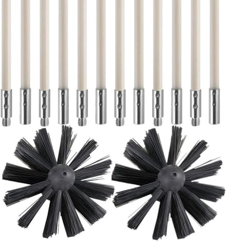 Droger Vent Borstel - Pluisverwijderaar Kit - Droger Reiniging - Flexibele Staven - 36 Voeten Lengte