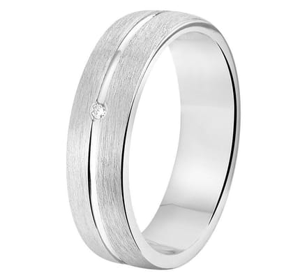 ring a303 - 5 mm - 0.01ct h si zilver gerhodineerd 1315562