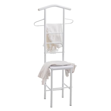 Kledingrek JIVO in wit/wit met metalen frame