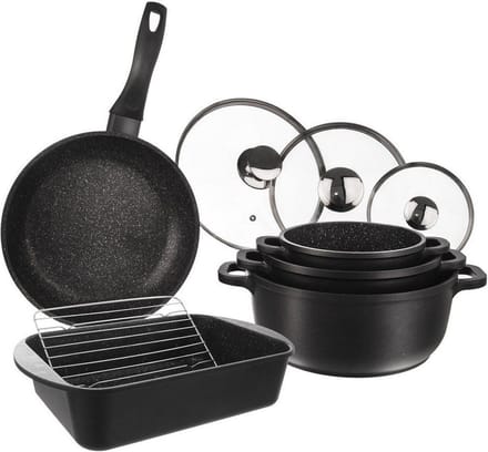 Kookpannenset Graniet GRANDE 9 delig - Kookpottenset - Pannenset