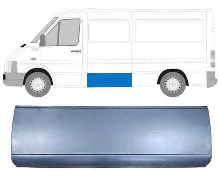 Plaatwerkdeel zijpaneel voor Volkswagen LT 1996-2005 / Links