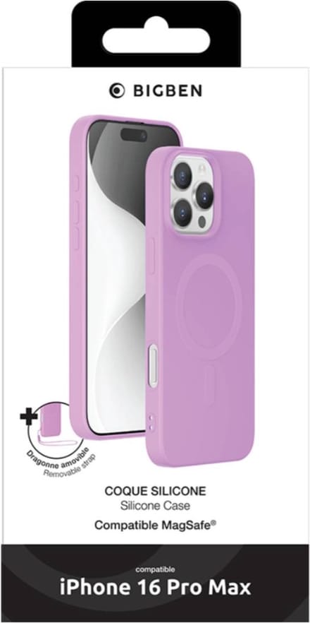 Bigben Connected, Hoesje geschikt voor iPhone 16 Pro Max - MagSafe, Roze