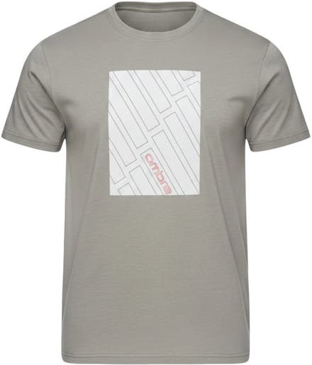 OMBRE T-shirt - Regular Fit - Korte Mouw - Printopdruk Grijs M