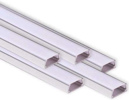 5-Pack Aluminium Profielen voor LED Strips (10 Meter Totaal) Inclusief Melkwitte Afdekking