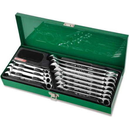 Ratelsleutelset TOPTUL 12st (8 9 10 12 13 14 15 16 17 18 19 mm)