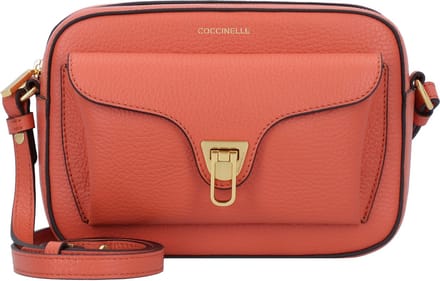 COCCINELLE Leren Schoudertas Beat Soft Camera Bag Grenadine Red Lichtrood