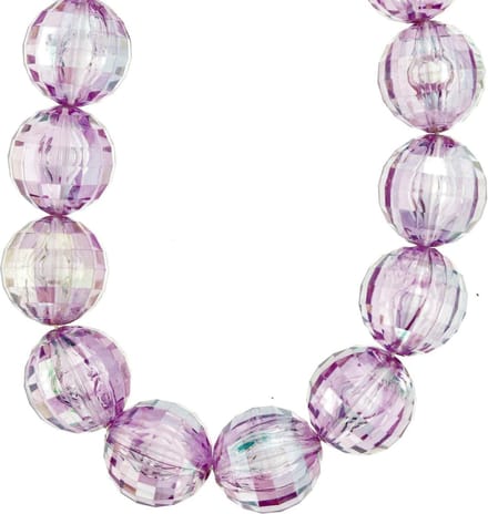 Behave - Korte ketting met paarse kralen - Statement & trendy