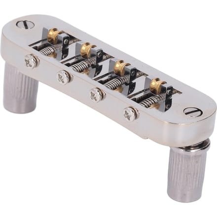 Gitaar Roller Zadels Brug Zilverlegering Hoge Stabiliteit Roller Brug voor 4-snarige Basgitaren white