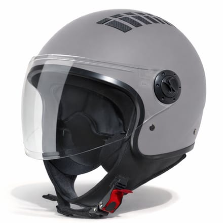 VINZ Como Jethelm - Scooterhelm & Motorhelm & Brommerhelm & Snorfietshelm - Titanium Grijs - M