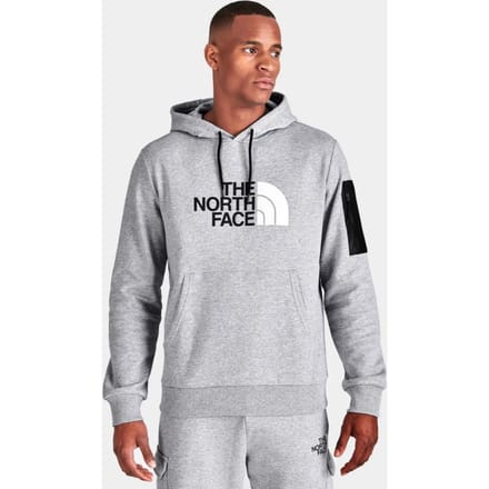 The North Face Logo Woven Pocket Hoodie in Lichtgrijs