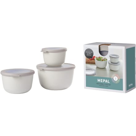 Mepal - Multikom Cirqula vershouddoos set - 500 + 1000 + 2000 ml - Rond - Nordic white