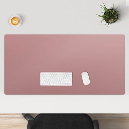 Wallfluent - Stoffig roze Bureau Onderlegger - 120x60 cm - Roze Bureau Onderlegger Groot - Levendige en warme kleuren Onderlegger Bureau - Computer Mat - Bureau Accessoires - Bureauonderlegger XXL