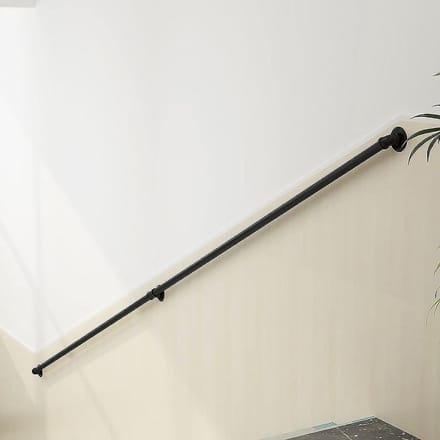 Trapleuning Wandmontage - Handgreep Buis - Veiligheid Binnen - Industrieel Design - 1 Meter - Zwart