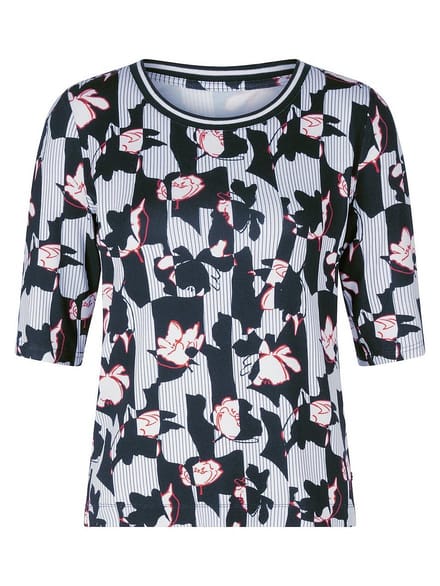 Shirt ronde hals Van BASLER blauw