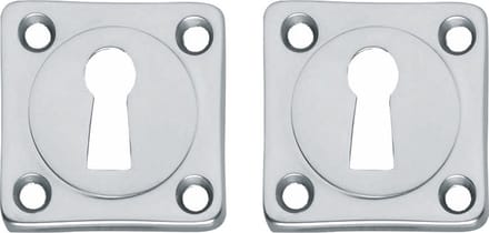 Intersteel Rozet sleutelgat schroefgat vierkant chroom mat