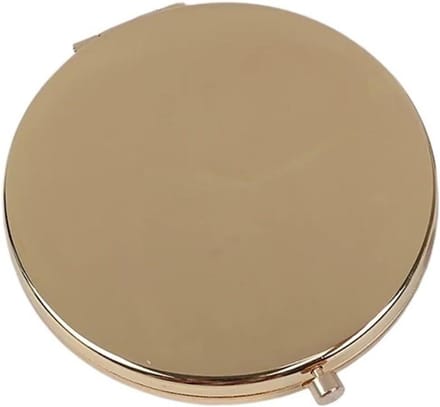 Make-up Spiegel - Compacte Spiegel - Make-up Aanbrengen - Met Ingebouwd Licht - 7 cm Diameter - Goud