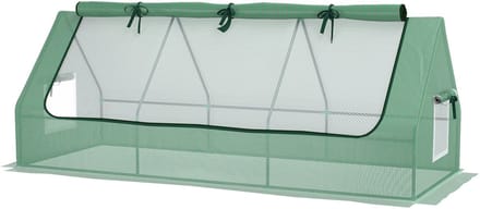 Killogood Mini kas - weerbestendig - oprolbaar raam - 240 cm x 90 cm x 90 cm - groen