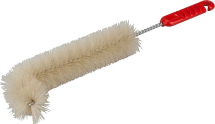 Buemag Radiatorborstel - L-vorm - kunststof - beige - 36 cm - Schoonmaakborstel/rager verwarming