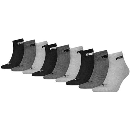 Puma Quartersokken Cushioned New Generation - 9 paar - Grey - Maat 35/38