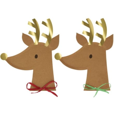 Meri meri kerst - bordjes papier groot à 8 stuks, rendier