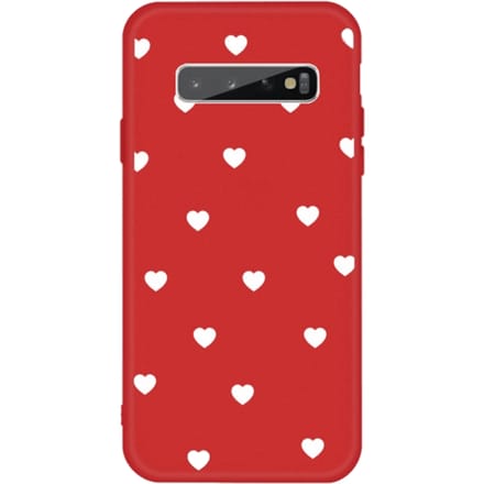 Mocaa  Samsung Galaxy S10 Plus Hearts Case Rood