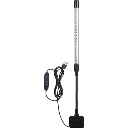 D C 5V 7W 18 LED Aquariumlamp Vissenkom Klem Clip Kijk Lamp USB Aangedreven Werking 3 Verlichtingsstanden zwart
