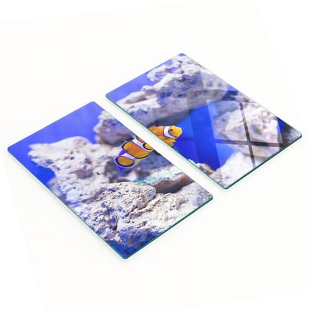 Set van twee glazen snijplanken Nemo Koraalrif 2x30x52 cm