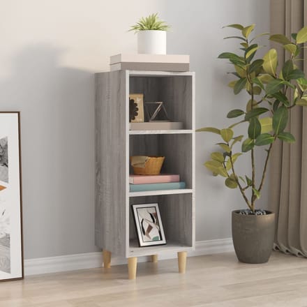 vidaXL - Dressoir - 34,5x32,5x90 - cm - bewerkt - hout - grijs - sonoma - eikenkleurig