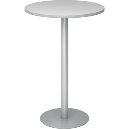 BISTRO H80R S - Systeem conferentietafel Grijs Zilver Ø 80