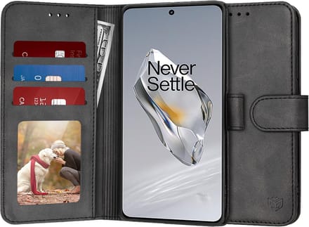 Hoesje geschikt voor OnePlus 12 - Techsuit Diary Book Wallet Case - Zwart