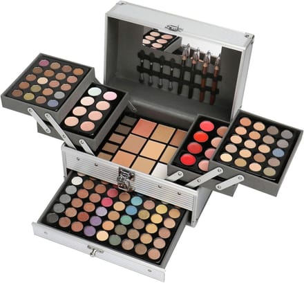 Groot 132 Kleuren Oogschaduw Palette met Contour, Lipgloss, Blush en Poeder - Complete Make-up Set voor Professionele Make-up Artists